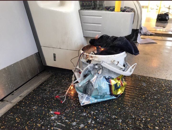 Exploding Bucket Bomb on London Train