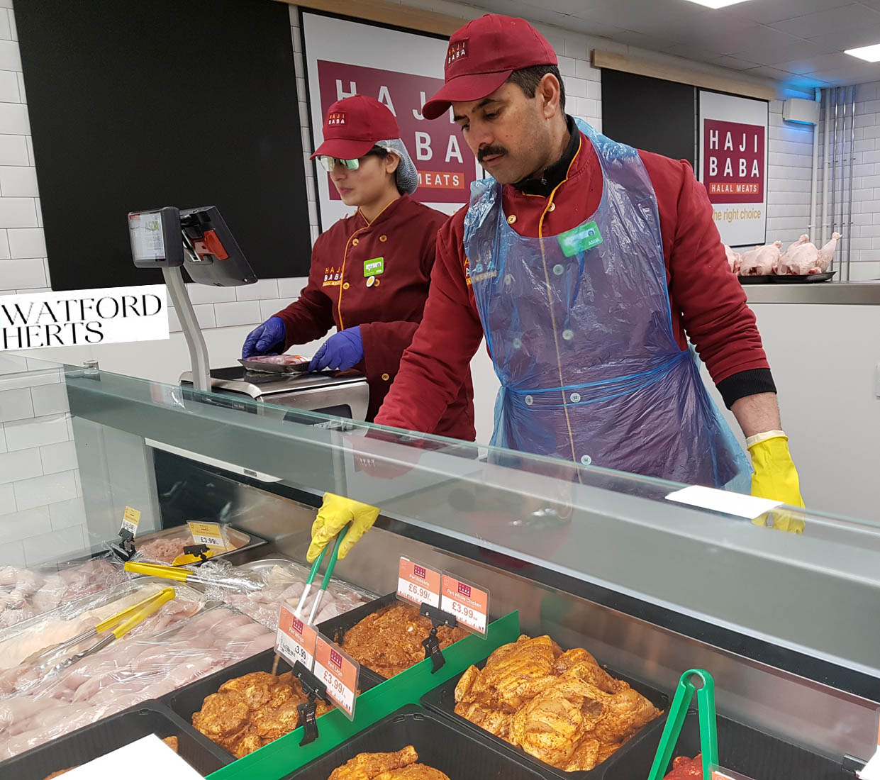 Haji Baba at ASDA watford - Diya and Shihad (main butcher)
