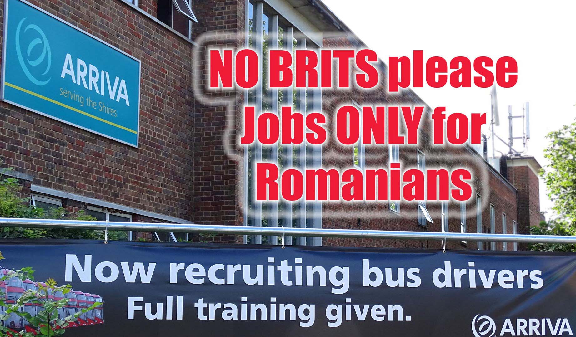 Arriva was looking for 30 drivers to work full time in Watford, with accommodation provided by the company.