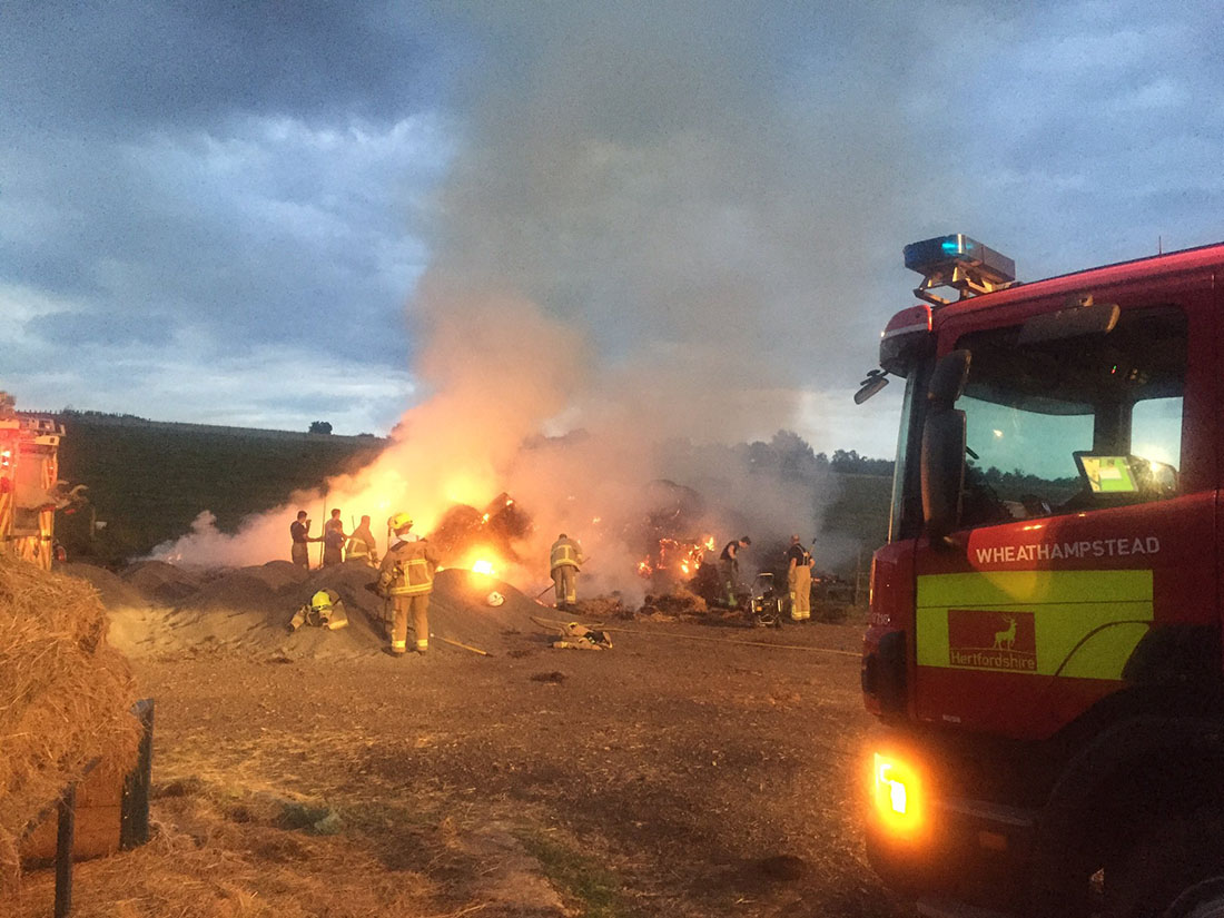 Fire Fighters called to a blaze of hay bails