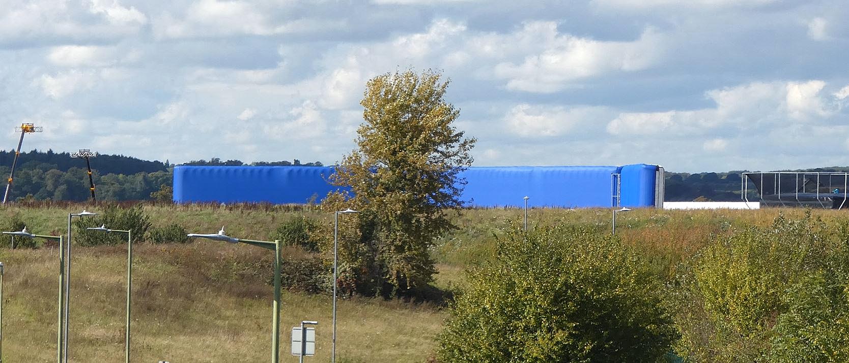 This could be the Largest inflatable Bluescreen seen on site.