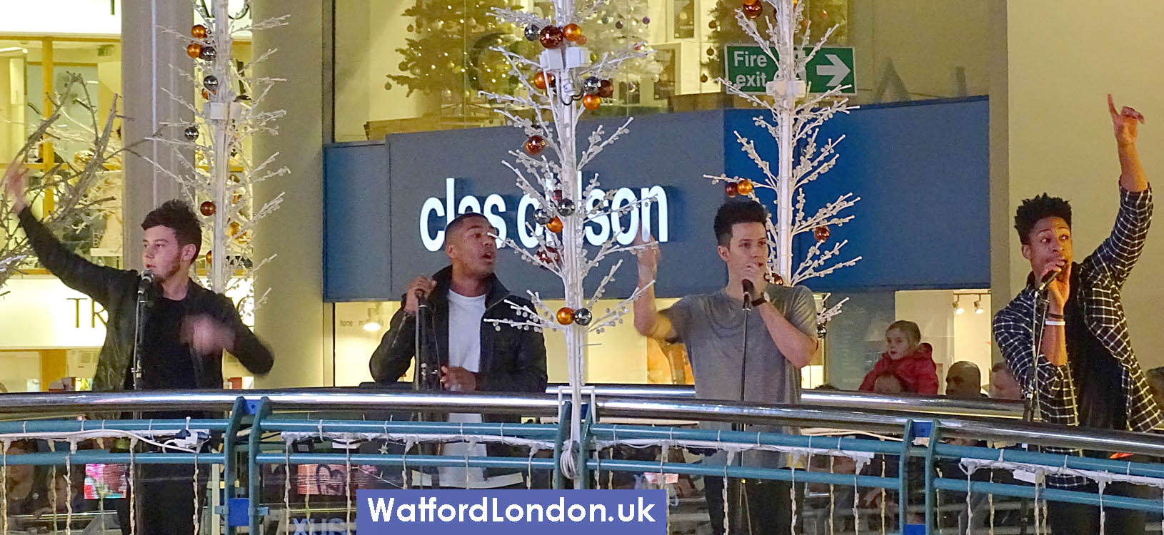 Concept (boy band seen on X Factor) Sing at Watford Christmas Lights on event