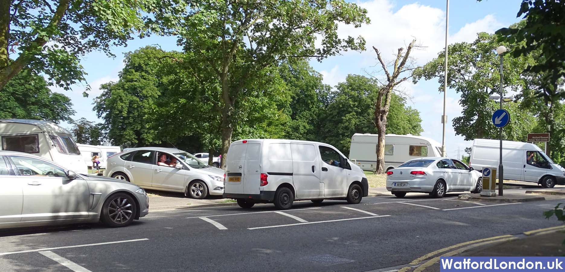 Female resident angry over travellers who leave rubbish when they moved their caravans on. eastbury road oxhey