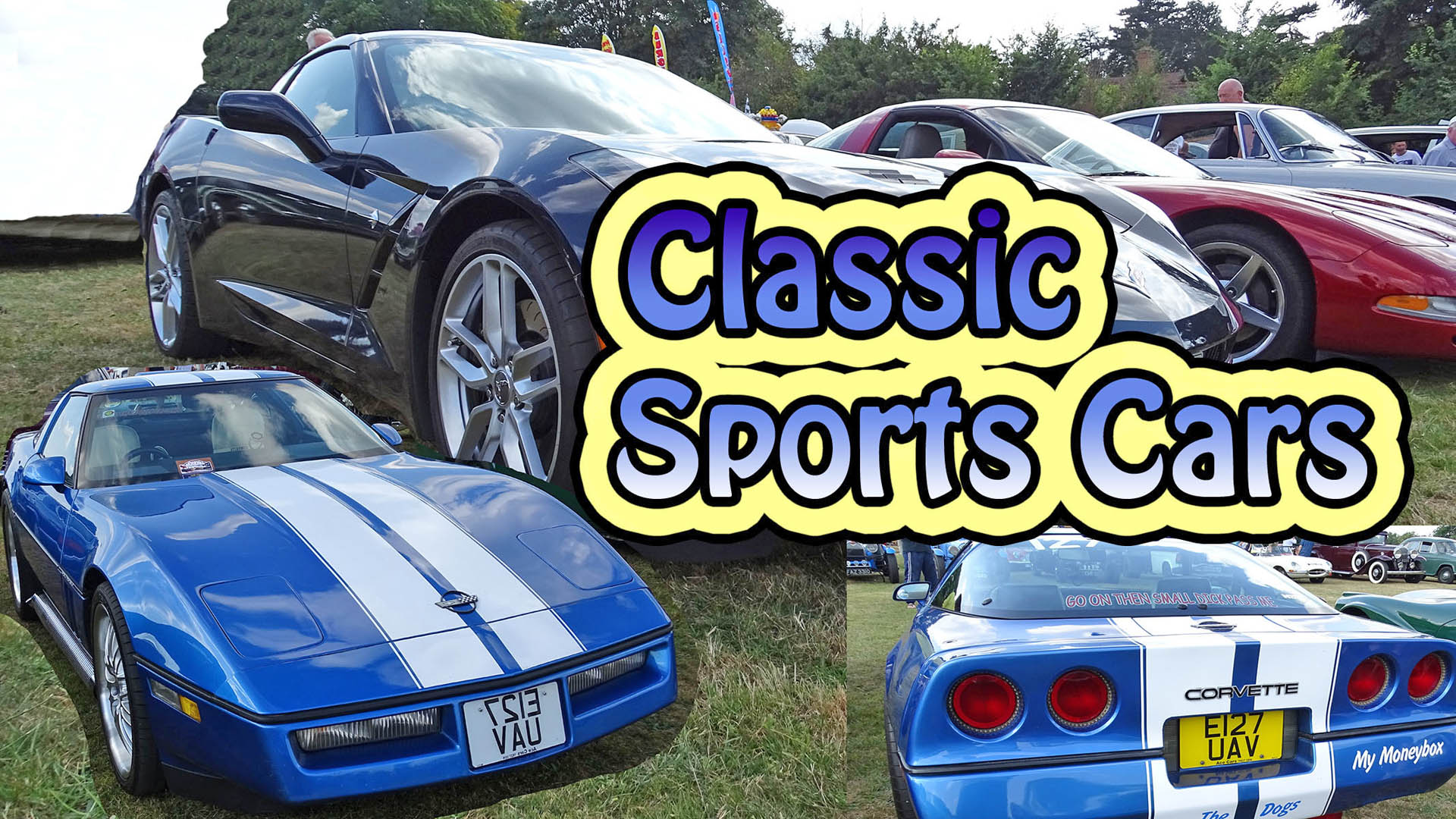 American Corvette's Mustang's Super Classic Sports Cars at Croxley Green Car Show