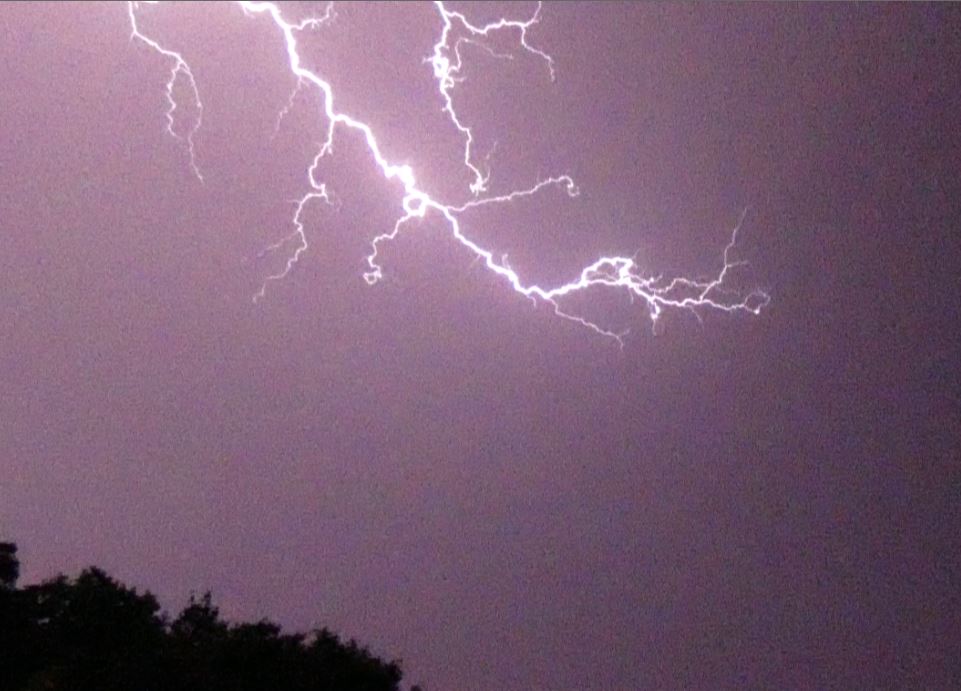 Dramatic lightning strikes caught on camera as Britain battered by thunderstorms