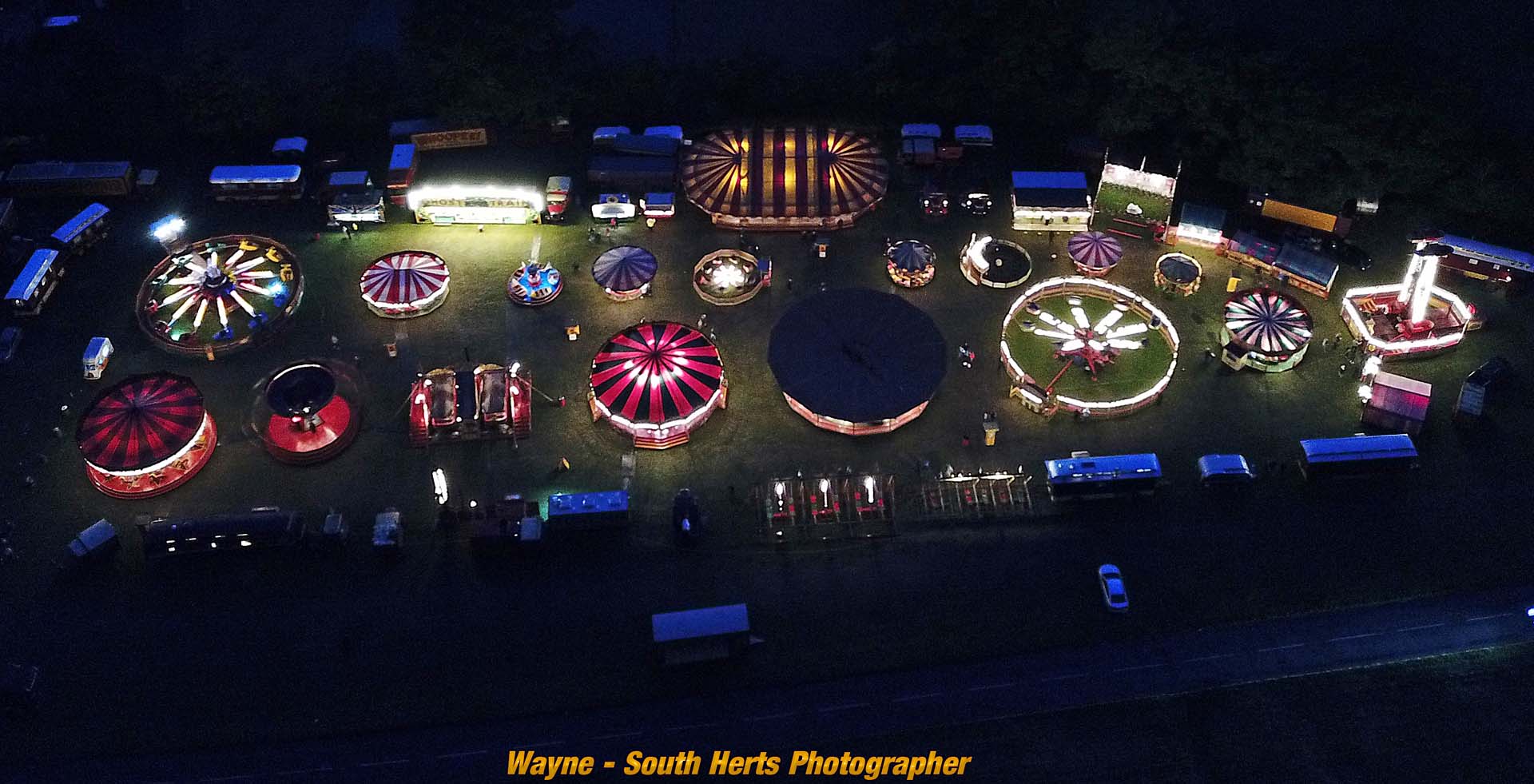 Croxley welcomed the annual visit of Carters Famous Steam Fair for 2017 drone view