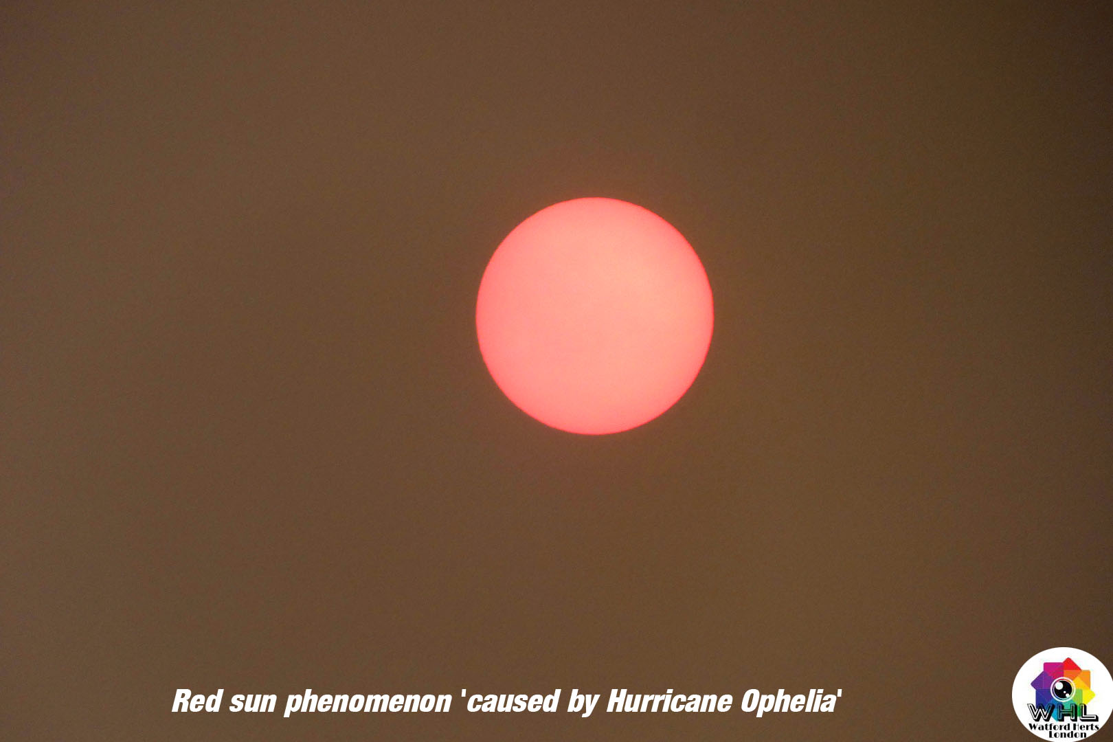 Hurricane Ophelia Sahara dust caused Blood Red Sun Phenomenon over UK