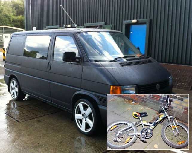 Boy Child abducted whilst riding his bike 'abducted' into Black Van in Surrey.