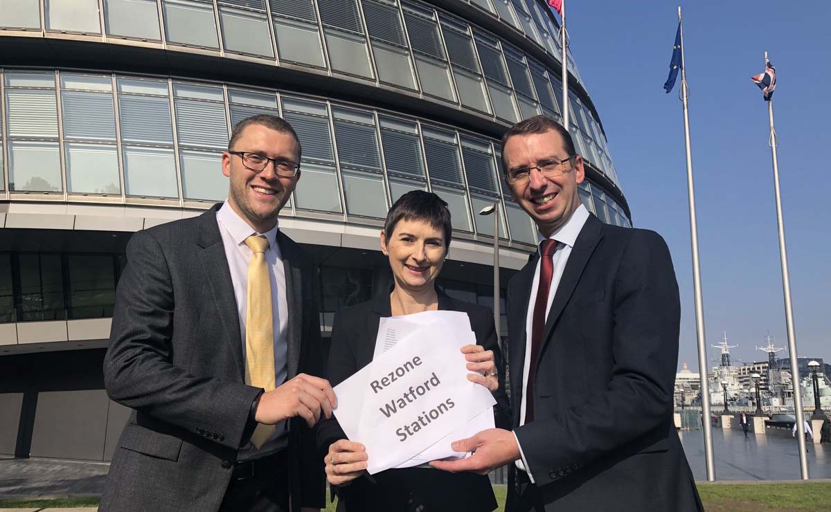 At the London Assembly this morning with Caroline Pidgeon and Ian Stotesbury presenting the rezone petition to the London Mayor Sadiq Khan.
