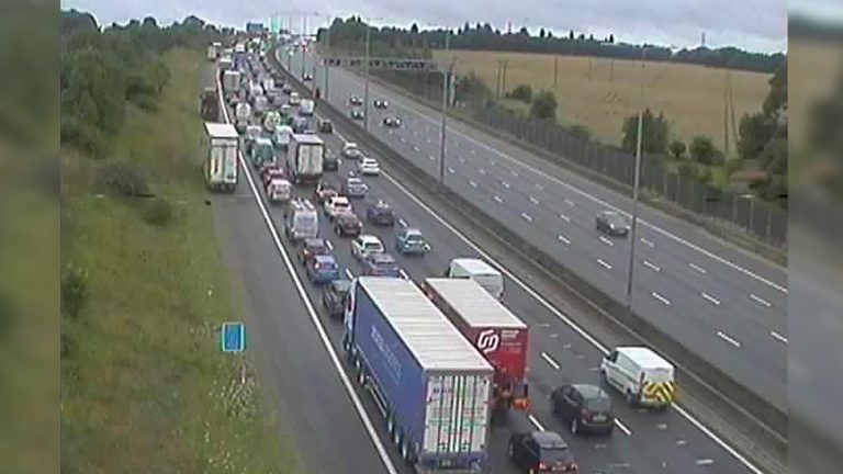 Man Dies in Serious Two-Vehicle Crash Closed M1 in Both Directions