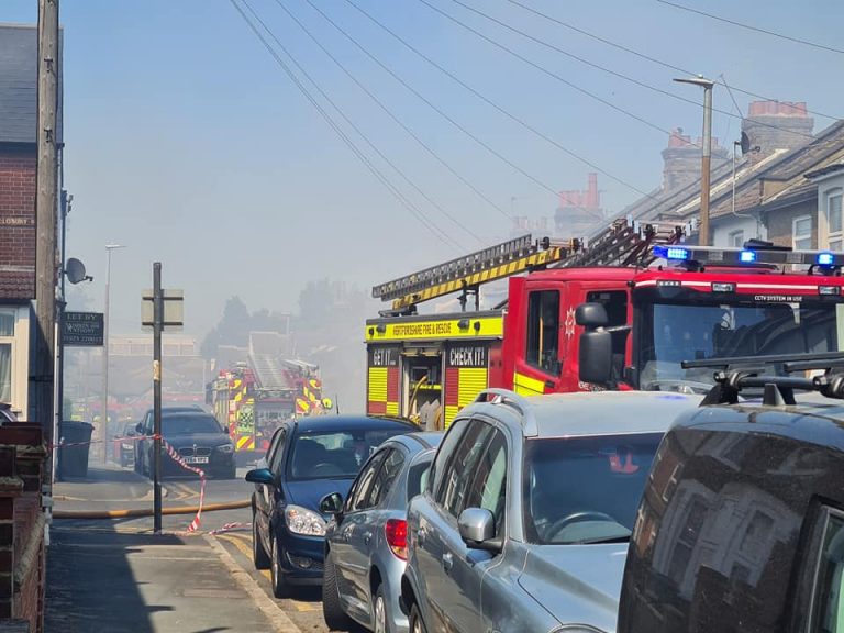 Breaking News: Homes Evacuated as Large Fire sweeps across gardens