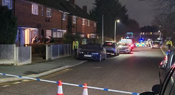 Woman found dead, Police cordon off Road in Leavesden, Watford