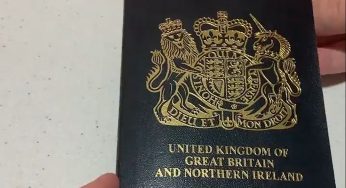 Iconic blue and gold British passport rollout