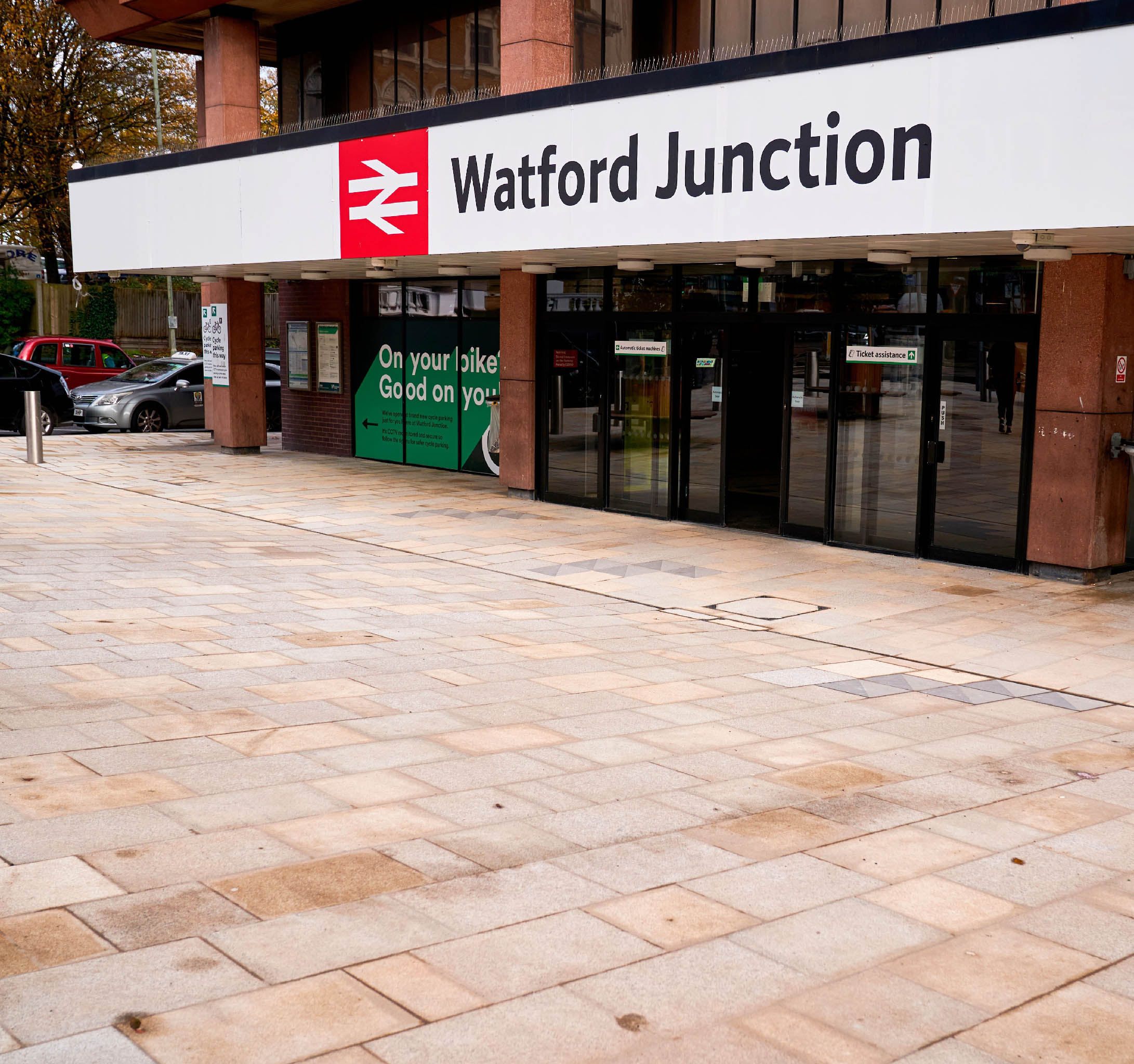 Cyclists Bike Racks removed from outside Watford Junction station