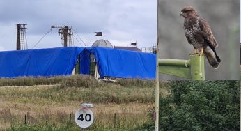 Film Set hidden by Huge Inflatable Air Wall at see Warner Bros UK
