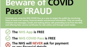 Beware of NHS COVID pass fraud – How to get a real thing one