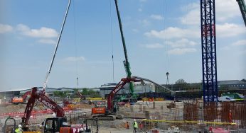 Cranes go up ahead of major St Albans Road housing blocks