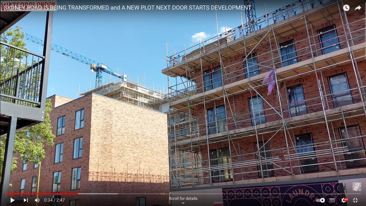 Footage of Sydney Road being Transformed as NEW Housing plot ...