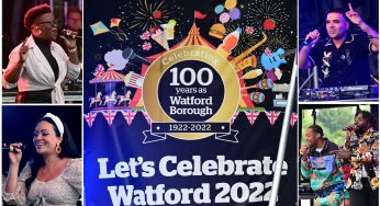 Watford’s Naughty Boy on Stage at his home town Centenary Party in the Park