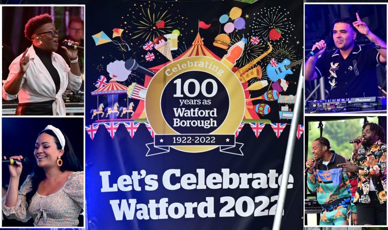 Watford’s Naughty Boy on Stage at his home town Centenary Party in the Park