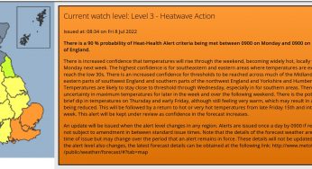 NEW July Amber HEATWAVE ALERT