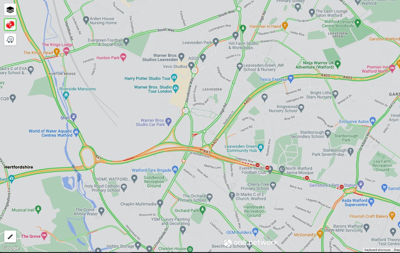 A41 Watford had to be shut in both directions due to 'flooding