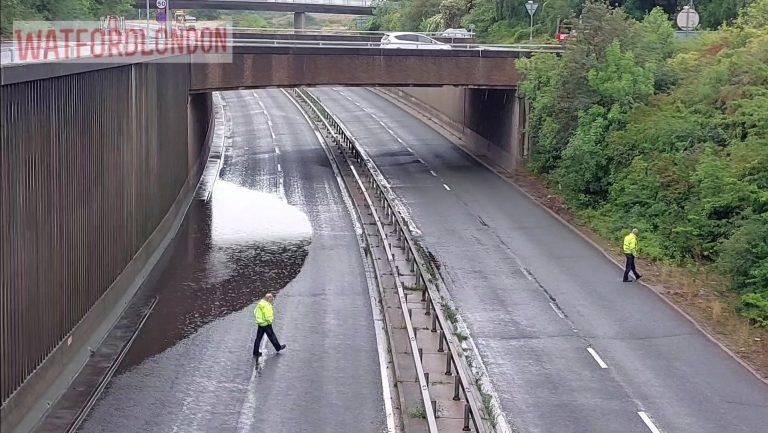 A41 Watford had to be shut in both directions due to ‘flooding’
