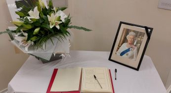 Queens Elizabeth II Books of condolence open in Watford