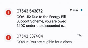 Energy Bills Support Scheme text scam warning target worried Brits