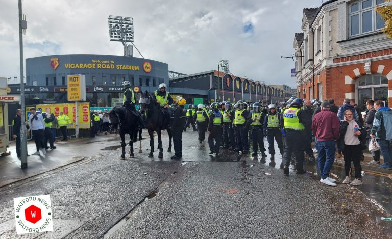 Police Urge Watford Fans not to kick off after several charges, bans, fines and sentences