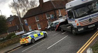 High Street car crash causes road closure in Kings Langley