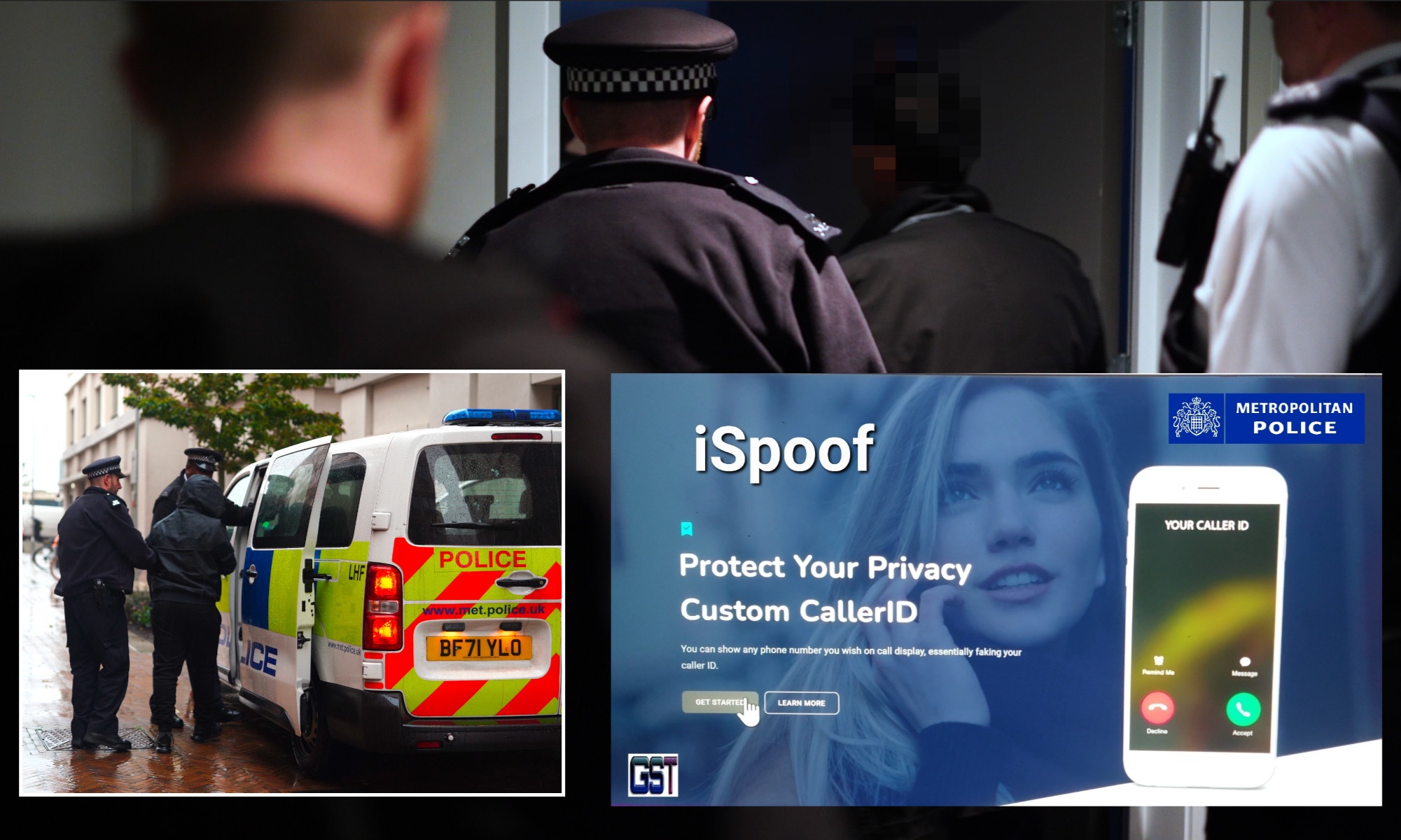 met police,ispoof,arrest,