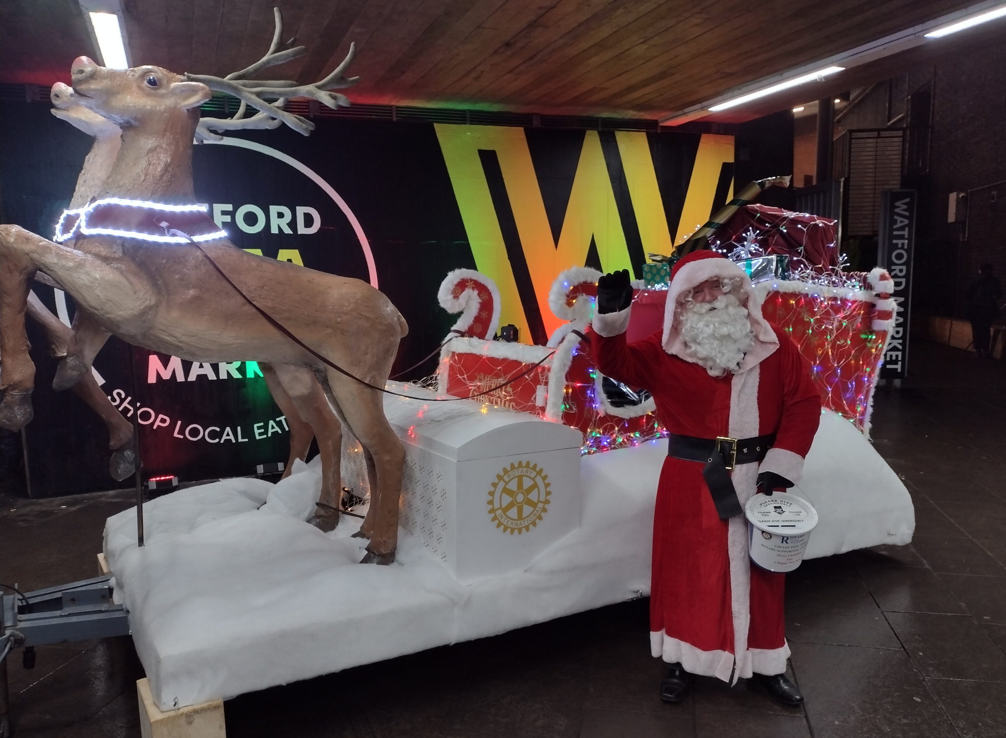 santa, sleigh,