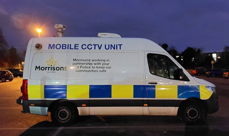Watford Morrisons supermarket Mobile ANPR CCTV Police van