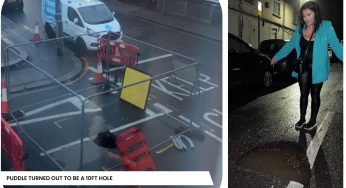 Woman stepped into puddle that ended up being in 10ft sewage-filled sinkhole