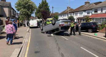 High Speed Car Crash Overturns smashing into Garden wall after promises for road measures