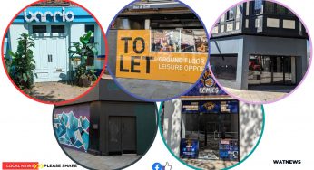 Vacant Bars Shops seen empty in Watford in August