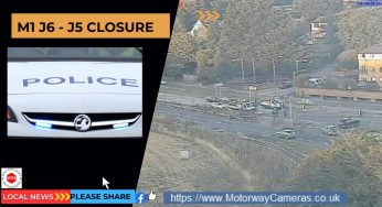 Manhunt after Car Fire Road Rage shut M1 St Albans