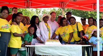 Councillor Dawn Allen-Williamson welcomed Young Entrepreneur Precisa Getsevich to Watford Family Funday