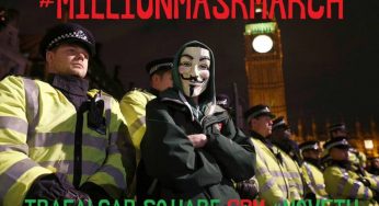 Million Mask March in central London