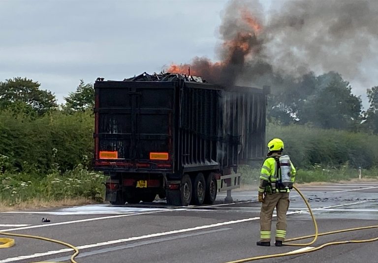 A1M St Albans to remain Closed after Lorry Fire