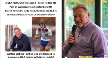 Glenn Hoddle headlines Watford Charity Auction Raising Funds for Heart UK