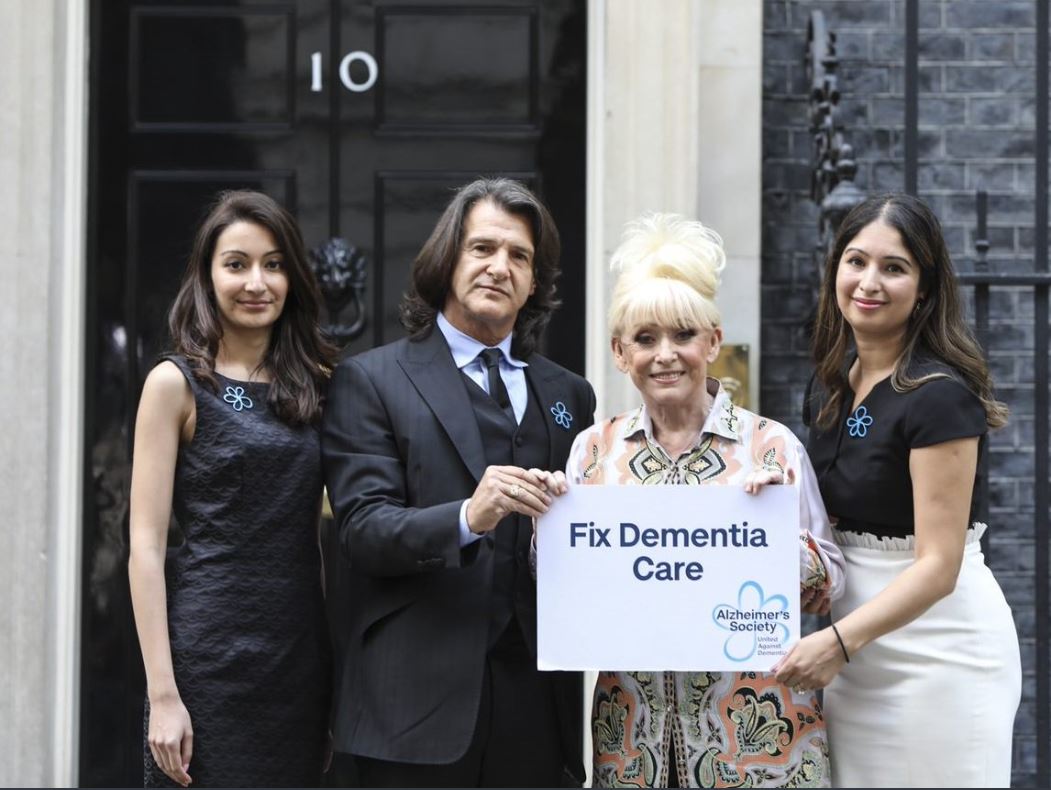 Barbara Windsor delivers her dementia petition to Number 10 in rare appearance