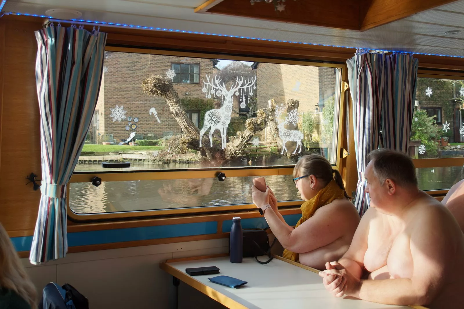 British Nudists,boat trip