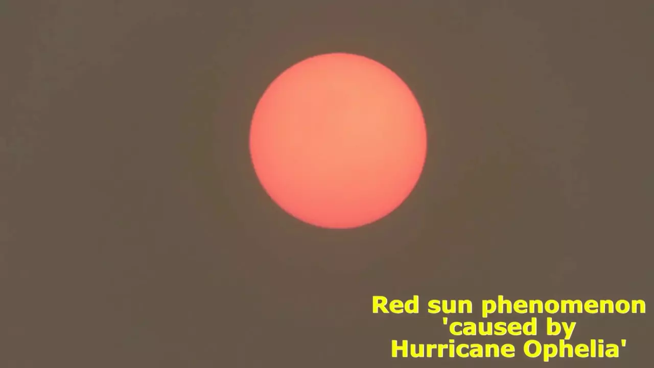 unusual phenomenon red sun uk