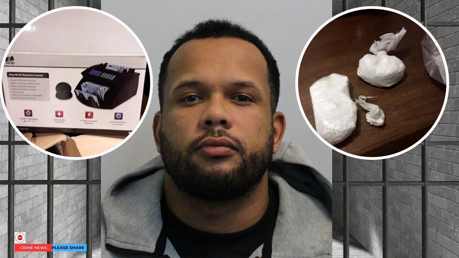 Ashley Allen, a 32-year-old man from Enfield has been Jailed for 14 Years for Supplying Cocaine Worth £1 Million in North London