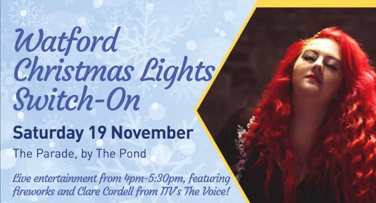 Clare Cordell to Switch on Christmas Lights in Watford