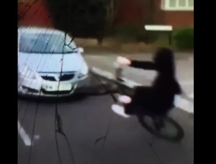 Moment Wheelie Stunt Boy Collides into a car a NEW craze