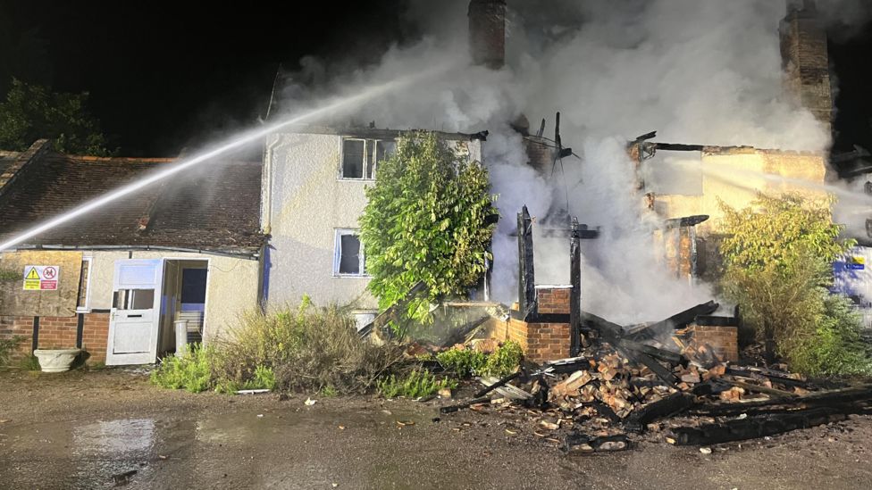 Derelict Grade II Listed Farmhouse Damaged in Large Fire