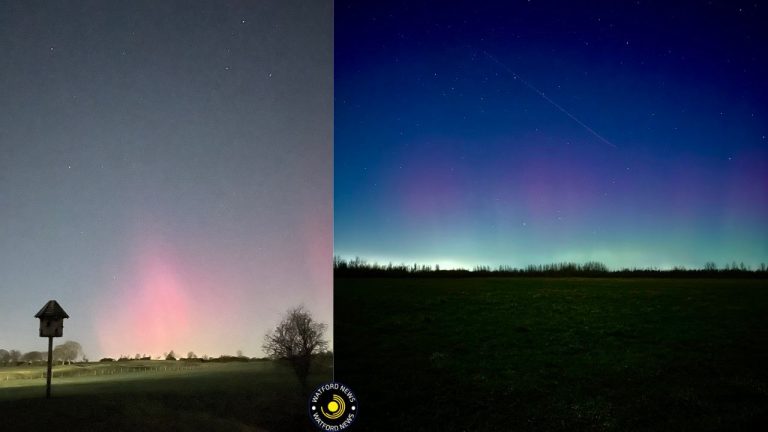 Northern Lights appear in Hertfordshire locations for second night of stunning photos